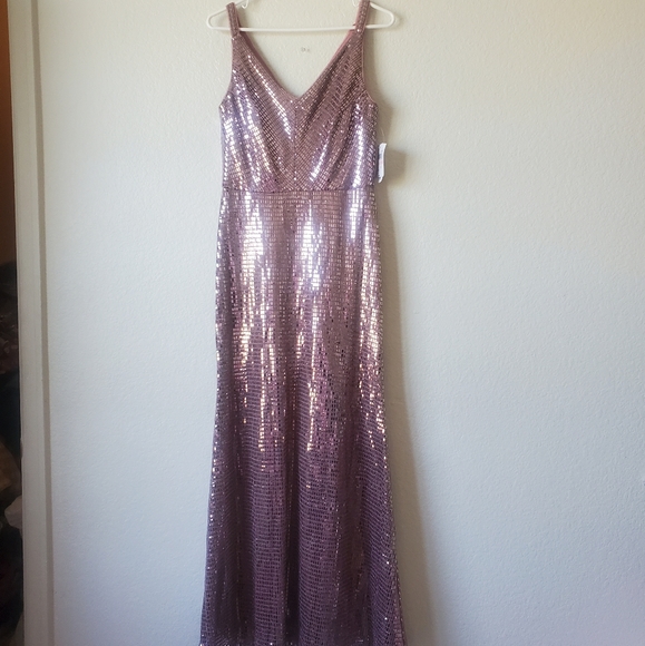NWT Nightway Pink All Over Sequin Maxi Dress - Picture 4 of 15